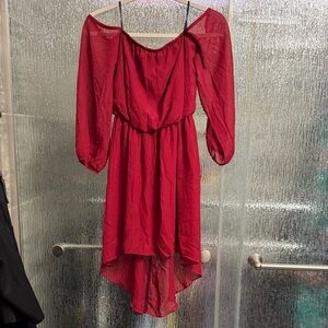 Red Off-Shoulder Dress